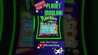 Playing 100 in the PLANET MOOLAH Slot Machine 🐄🛸The Cows Had Us Rolling [upl. by Oiziruam]