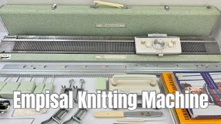 Vintage EMPISAL Knitting Machine with Ribbing Attachment  Model KH90 amp KR90 [upl. by Eanad572]