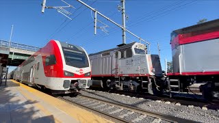 Caltrain Morning Rush Hour  Passing Track Action [upl. by Agni]