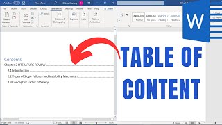 How to Add Table of Contents in Word [upl. by Amlez]