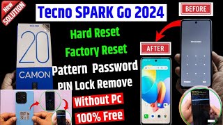 Tecno Spark 10C Hard Reset Remove Screen Lock without PC  2024 [upl. by Grier]