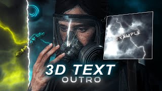 3D text outro tutorial on alight motion preset [upl. by Nonac]