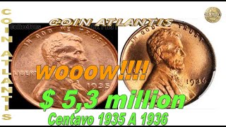 Los 30 centavos más valiosos Los centavos de trigo Lincoln más caros de 1935 a 1936 L [upl. by Assila428]