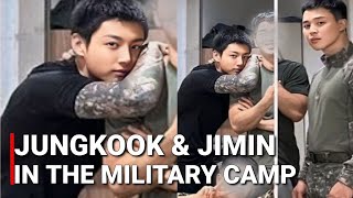 BTS Jungkook amp Jimin Together in The Military Camp Jimin and Jungkook Latest Public Appearance 2024 [upl. by Uos457]