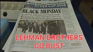 LEHMAN BROTHERS GOES BANKRUPT [upl. by Ronyam]