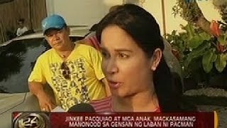 Jinkee Pacquiao At Mga Anak Magkasamang Manonood Sa GenSan ng laban ni Pacquiao [upl. by Airlia]