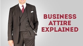 Business Attire Dress Code For Professional Men [upl. by Dadivitan781]