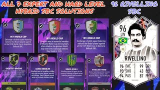 RIVELLINO  ALL 7 EXPERT AND HARD LEVEL HYBRID SBC SOLUTIONS  Rivellino Sbc  Madfut 22 [upl. by Ronnoc]