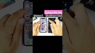 Blackberrykey2 vs iphone x upgrade comparison smartphone mobilephone blackberry [upl. by Melicent]