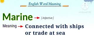 How to pronounce marine  marine meaning in english  oxford english [upl. by Masry446]