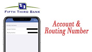 How To View Your AccountRouting Number  Fifth Third Mobile App [upl. by Miuqaoj]