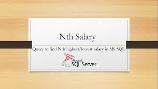 Nth highest salary  Nth lowest salary  Interview Question  Coding Studio  CodeWithRameez [upl. by Meletius]