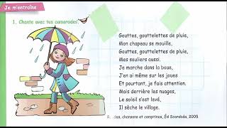 أنشودة Gouttes  gouttelettes de pluie☔☔ مكررة للحفظ السنة الخامسة إبتدائيأناشيدمدرسية [upl. by Ayot424]