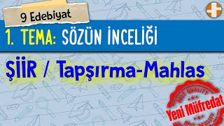 9 Edebiyat  ŞİİR  TapşırmaMahlas [upl. by Omar461]