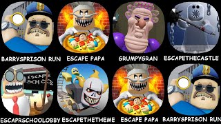 BARRYS PRISON RUNGRUMPY GRANESCAPE PAPA PIZZAS PIZERIAECAPE THE THEME PARKESCAPE THE CASTLE [upl. by Nospmoht]