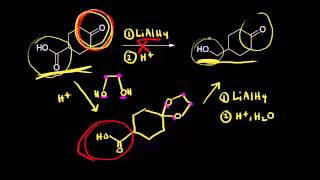 Acetals as protecting groups and thioacetals  Organic chemistry  Khan Academy [upl. by Malin]