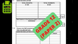 Grade 12 Accounting Paper 2  Bank Reconciliation [upl. by Kape]