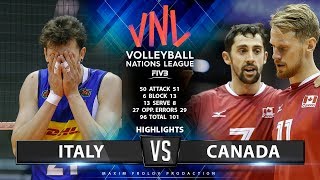 Italy vs Canada  Highlights Mens VNL 2019 [upl. by Hagerman286]