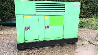 Starting up John Deere 40 kVA aggregaat stroomgroep generatorset supersilent [upl. by Van896]