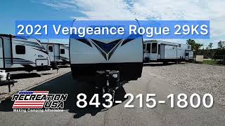 Used 2021 Forest River RV Vengeance Rogue 29KS Toy Hauler Travel Trailer recreationusa [upl. by Gaspard353]