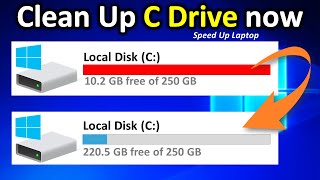 How to Clean C Drive in Windows  Make Your Laptop Faster [upl. by Rekoob207]