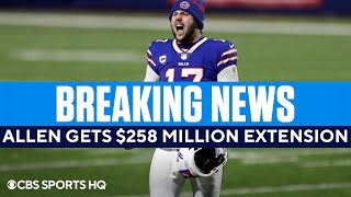 Josh Allen Signs a Contract Extension Worth Over a Quarter of a Billion Dollars with the Bills [upl. by Jesher188]