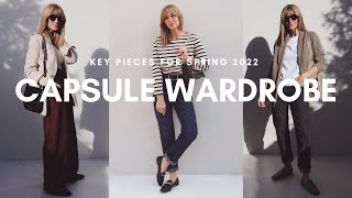 CAPSULE WARDROBE  My Key Pieces For Spring  LOOKBOOK [upl. by Cynthea]