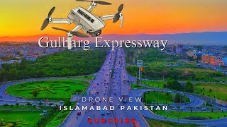 Drone 4K Gulbarg greens expressway GT road islamabad pakistan main road [upl. by Lienad]