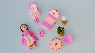 clay doll making at homeclay doll making easyclay doll making ideasclay doll [upl. by Eberhart]