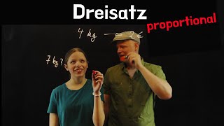 einfacher Dreisatz  proportional [upl. by Eelitan419]