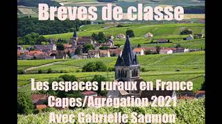 23 Les espaces ruraux en France Capes agrégation 2021 avec Gabrielle Saumon [upl. by Sugar291]