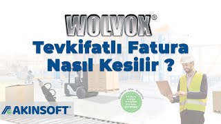 Akınsoft Wolvox 8de Tevkifatlı Fatura Nasıl Kesilir [upl. by Stevie]