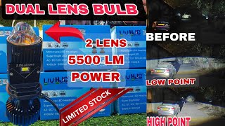 HJG BEST 5500LM LED BULB 5500 LM  🏍️ BIKE CAR BUS HJG [upl. by Ybroc]