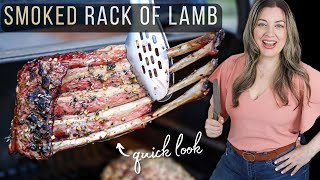 Juicy Traeger Smoked Rack of Lamb Quick Look [upl. by Neau]