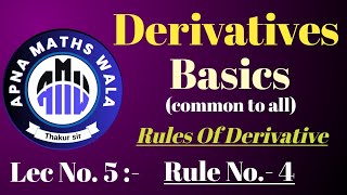 Derivativesquotient rule Basic Derivatives Basic derivative for Btech [upl. by Stephannie]