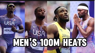 The Thrill of the Mens 100m HeatsParis Olympics 2024 [upl. by Elum]