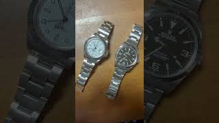 ロレックス エクスプローラー1とロレックス エクスプローラー2を並べてみた ロレックス rolexwatch rolex 腕時計 watch エクスプローラー1 explorer [upl. by Bink]