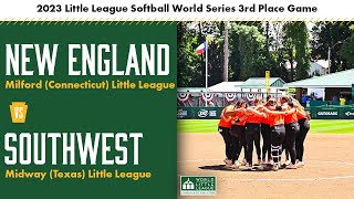 Third Place Game Connecticut vs Texas  2023 Little League Softball World Series [upl. by Chi]