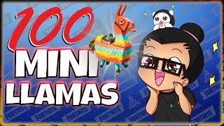 OPENING 100 MINI LLAMAS  Gold Rant  FORTNITE Save The World  PVE [upl. by Dedra]