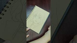 Sketching mirai kuriyama from kyoukai no kanata 🌿 art sketch shorts [upl. by Llertnom549]