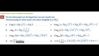 6DA  Logaritmen  p237 oefening 5A [upl. by Nonrev]