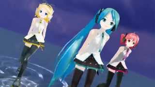 【MMD】FREELY TOMORROW Ver1（Lat式初音ミク・鏡音リン・重音テト，HD） [upl. by Venice]