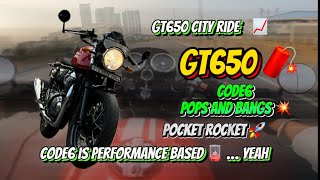 GT 650 🧨  code6 pops and bangs 💥🚀  city ride on gt650 🥶  Rasheedxmode650 [upl. by Ira]