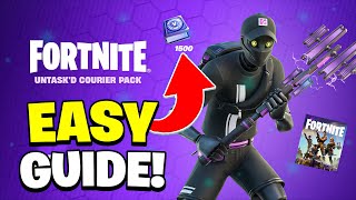 How To COMPLETE ALL UNTASKD COURIER CHALLENGES in Fortnite Sid Obsidian Quests Pack Guide [upl. by Eisoj]