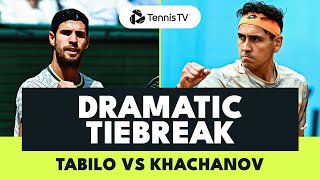 Tabilo vs Khachanov Dramatic Tiebreak  Rome 2024 [upl. by Nemsaj]