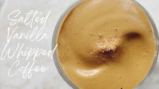 ASMR Salted Vanilla Whipped Coffee Recipe  How to make salted vanilla whipped coffee at home easily [upl. by Annodas]