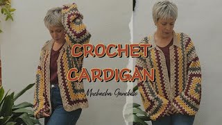 🍁 Cárdigan a Crochet con Cuello Camisa 🍁Paso a Paso  super fácil  Principiantes [upl. by Bricker]