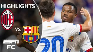 🚨 ANSU FATI SCREAMER 🚨 AC Milan vs Barcelona  Full Game Highlights  ESPN FC [upl. by Garrot]