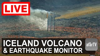 🔴 Live Now 247 Iceland Volcanic Eruption Watch Multicam [upl. by Aiekal985]