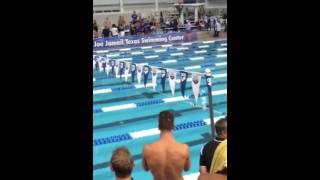 EXCLUSIVE Michael Phelpss Exhibition swim 200 yard IM 14084 at Texas 06032015 [upl. by Jeb]